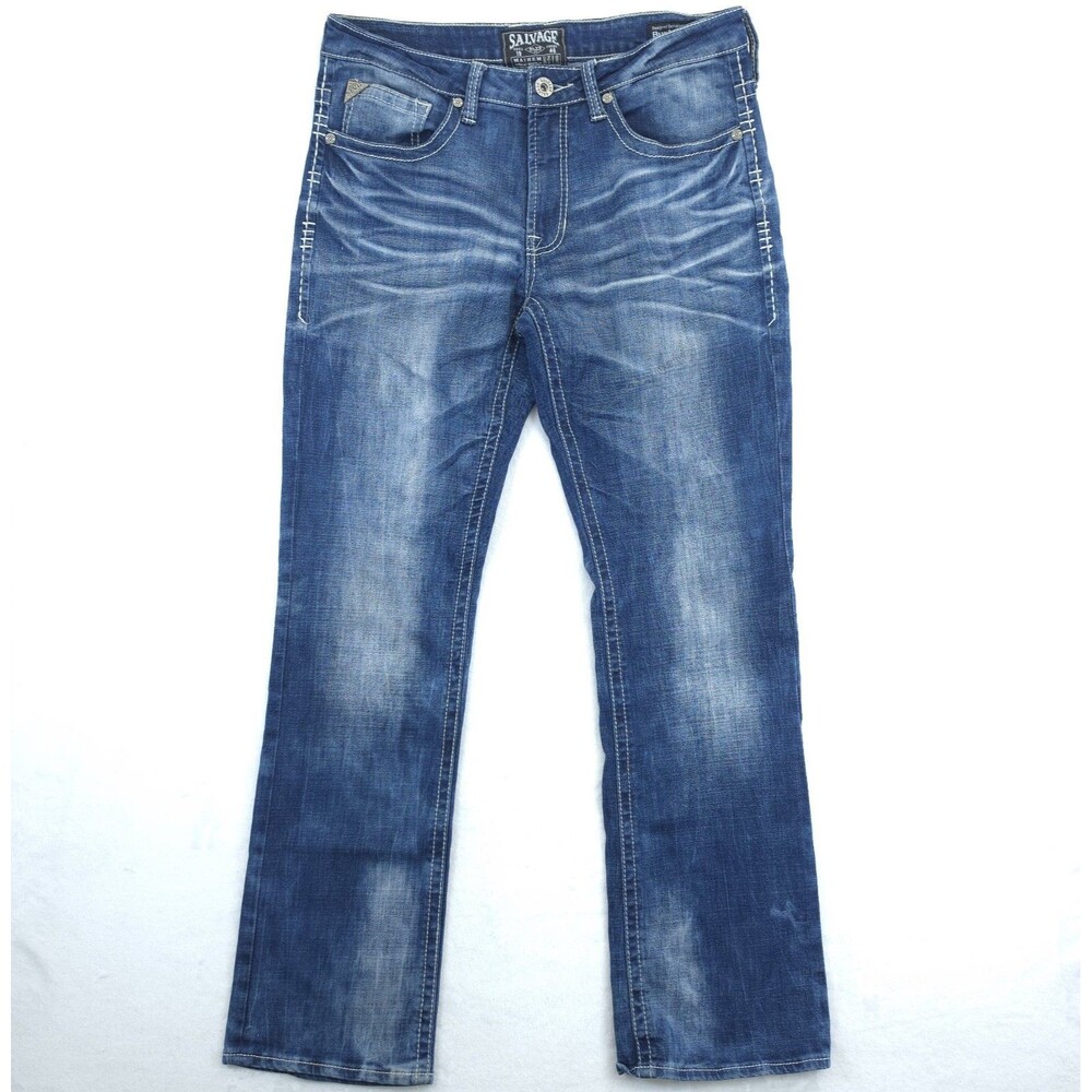 BKE Buckle Salvage Mayhem Bootcut Jeans Mens 34 L (36x32) Grunge Y2K